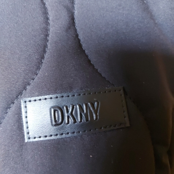 Effortless City Style DKNY Quilted Winter Coat Longline Black Warm Outerwear M - Picture 4 of 8